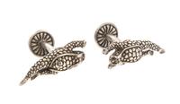 A Pair of Sterling Silver Frog Cufflinks, Kieselstein-Cord, Circa 1999. 12.40 dwts.