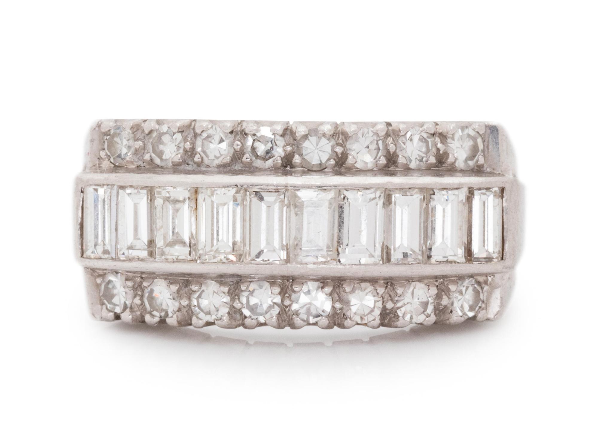 A Platinum and Diamond Ring,