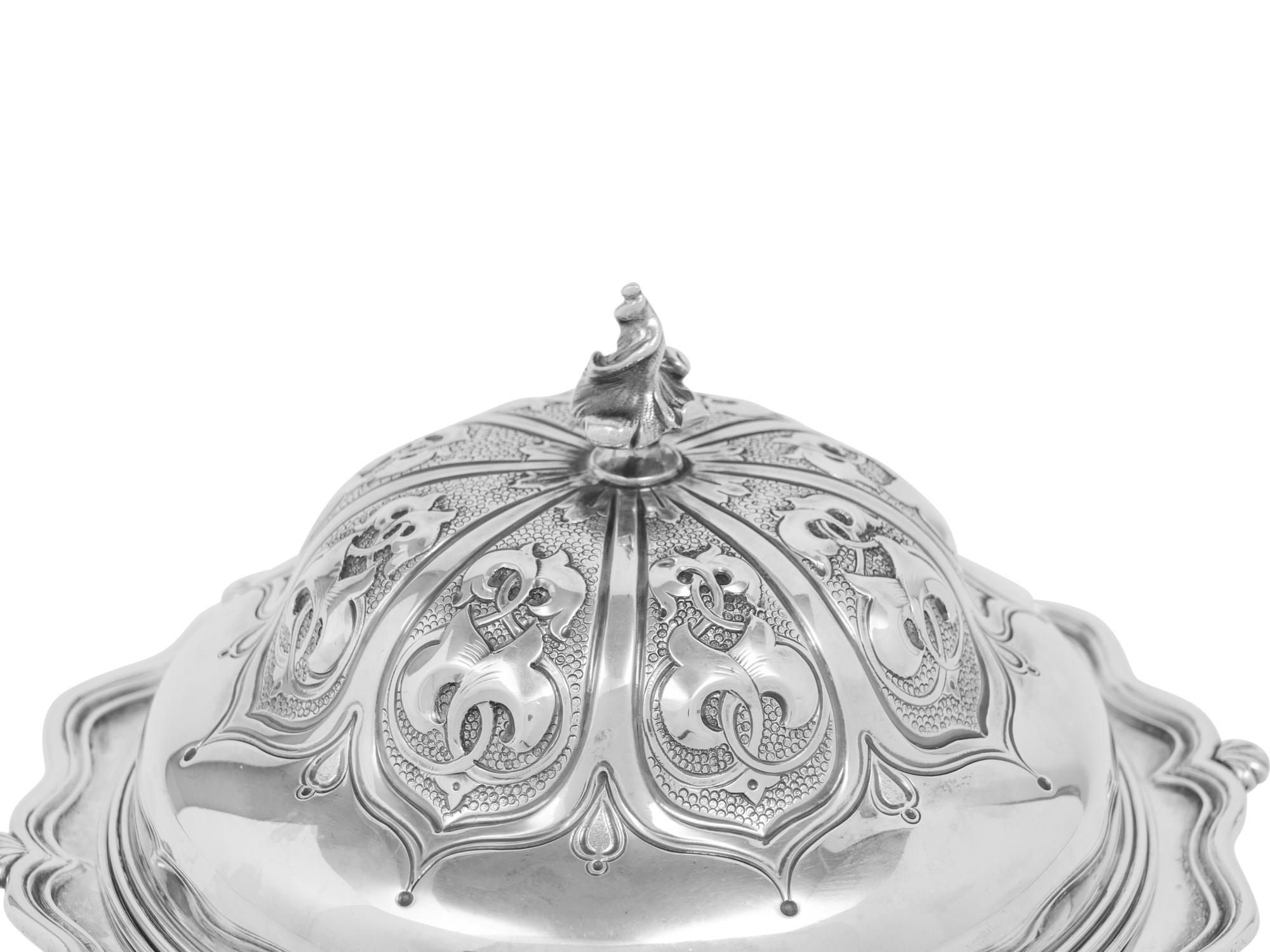 A Tiffany and Co. Silver Butter Dish and Cover