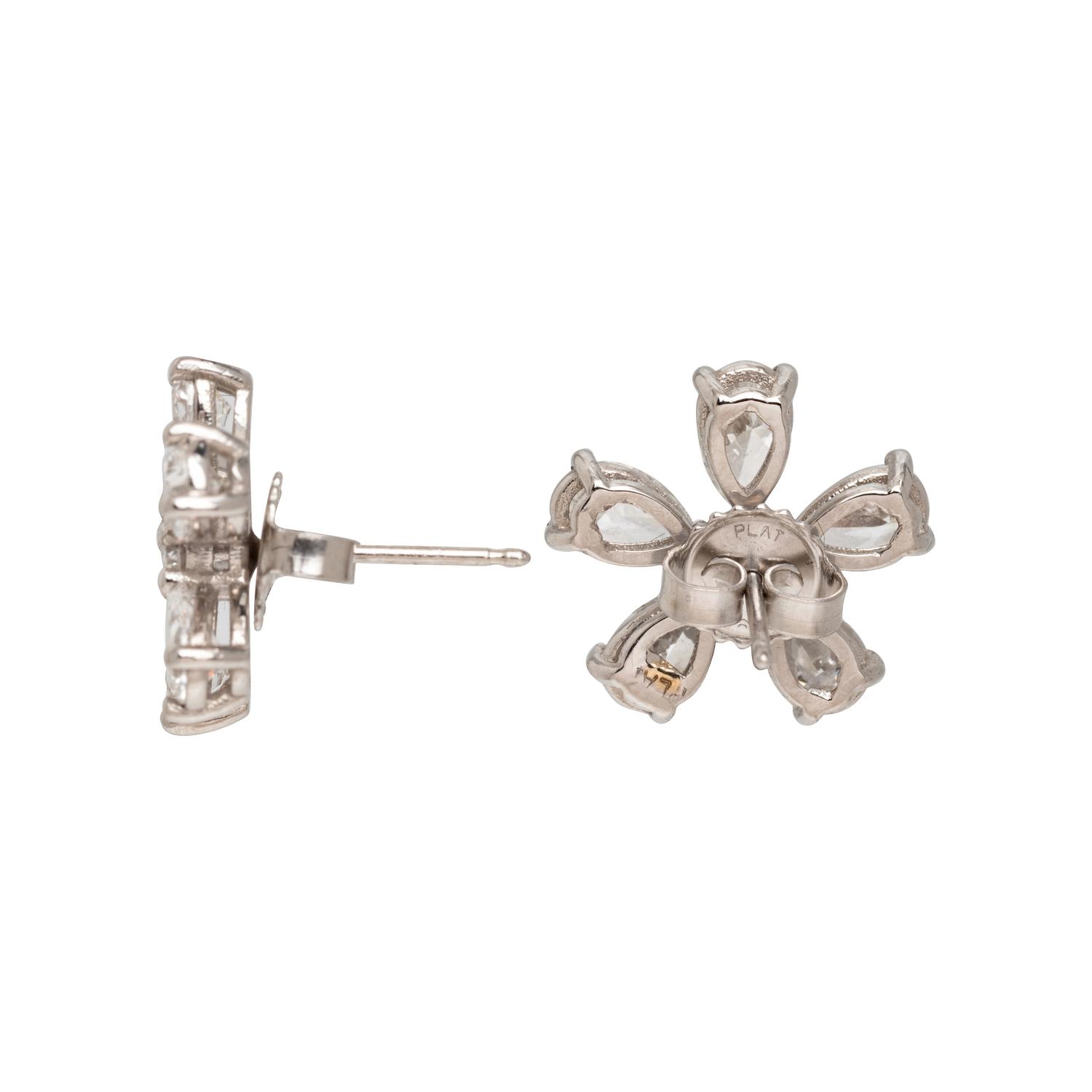 DIAMOND FLOWER EARRINGS