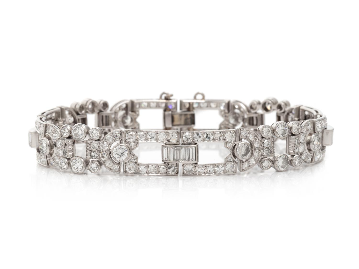 PLATINUM AND DIAMOND BRACELET