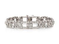 PLATINUM AND DIAMOND BRACELET