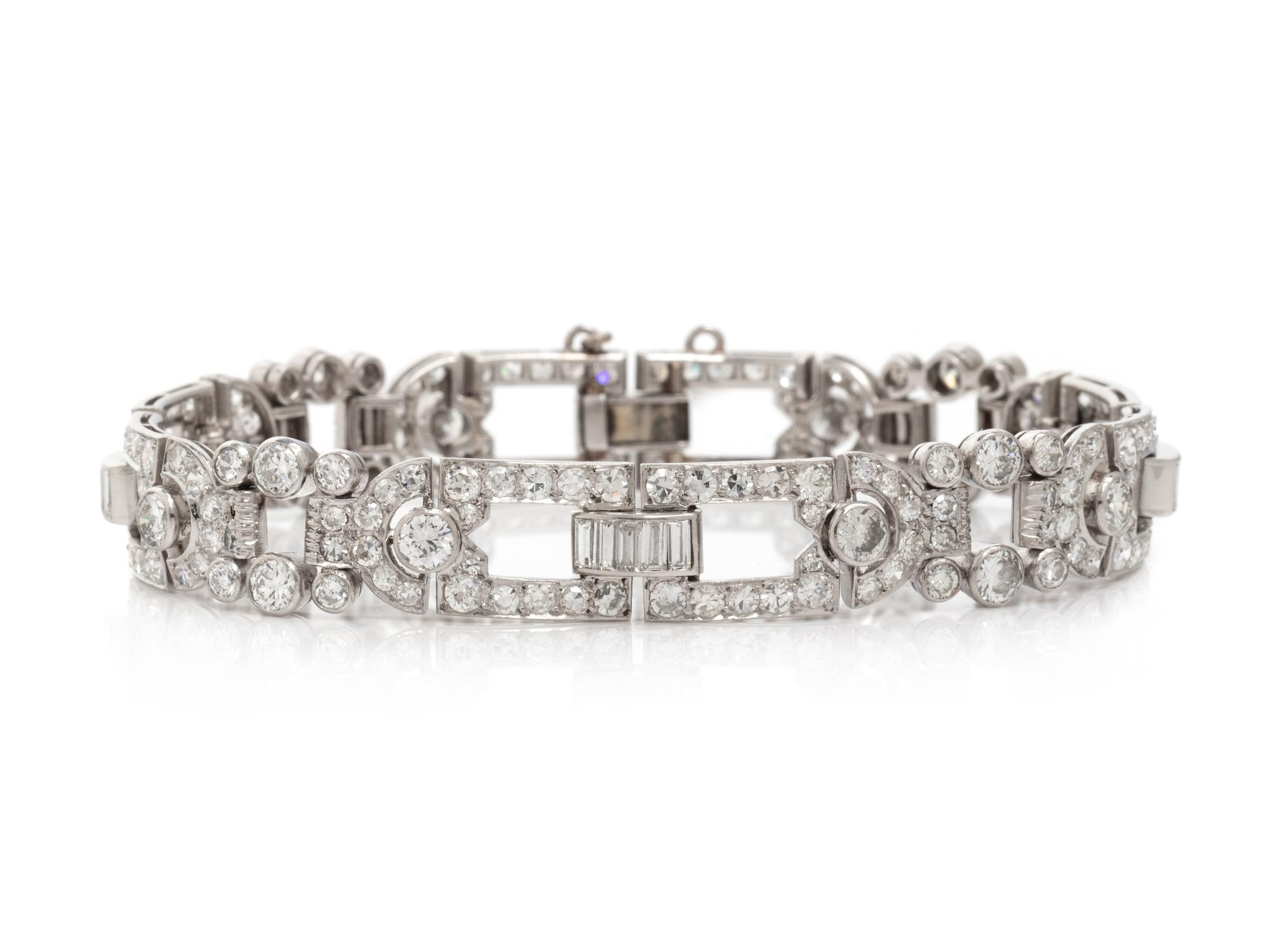 PLATINUM AND DIAMOND BRACELET