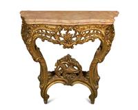 A Louis XV Style Giltwood Console Table — FIRST HALF-20TH CENTURY
