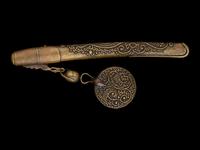 12 Japanese Brass Portable Writing Sets, Yatate