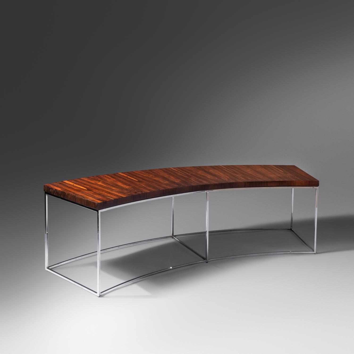 Curved Bench / Console Table Thayer Coggin, USA