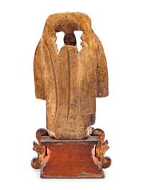 A Spanish Carved and Painted Wood Santos Group