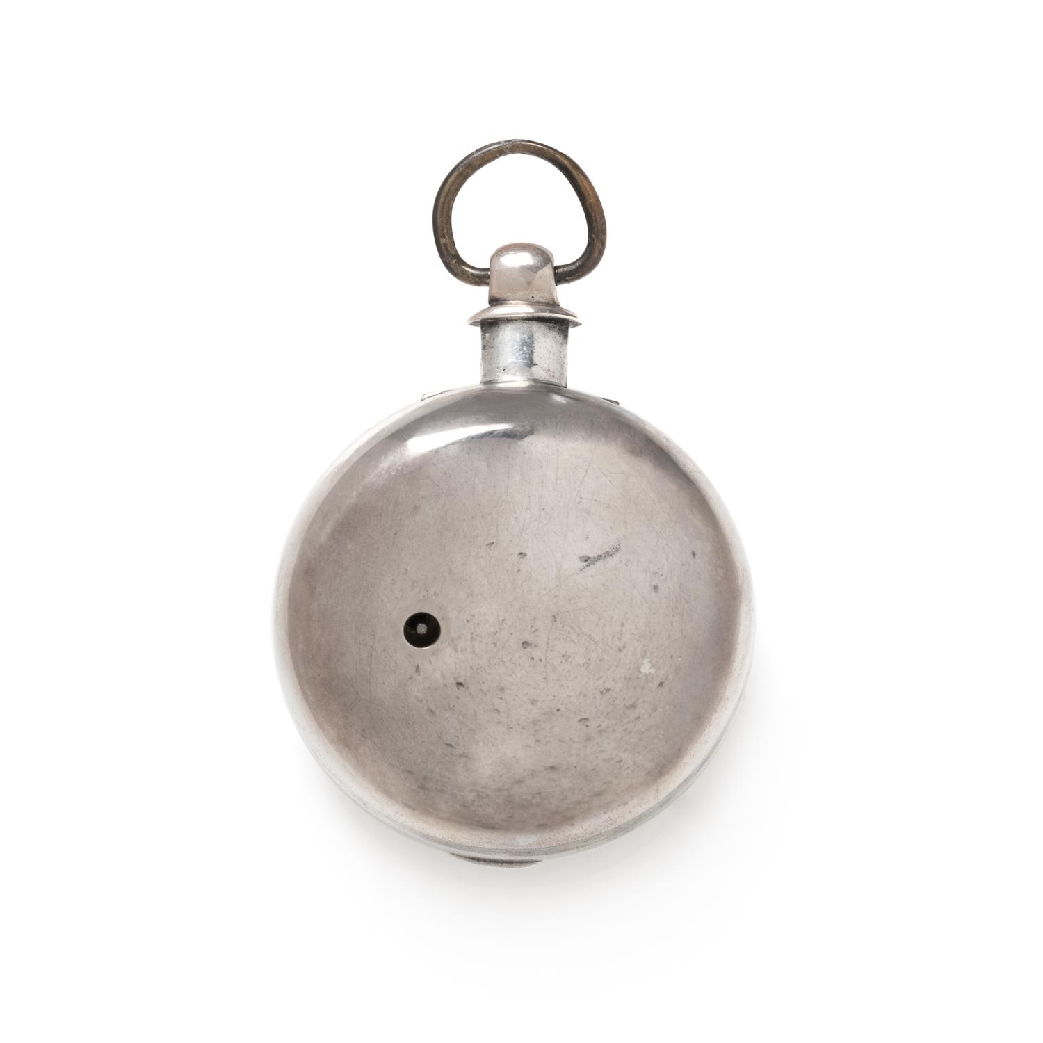 BRITISH, STERLING SILVER OPEN FACE POCKET WATCH