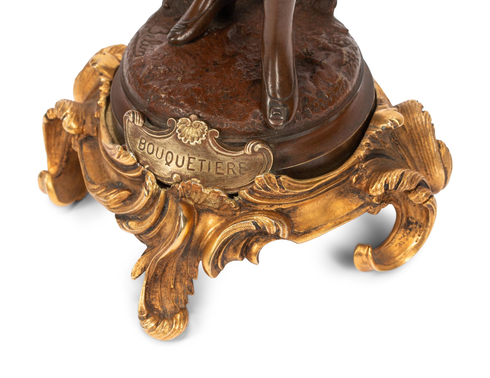 J oseph François Belin (French, Late 19th Century) Bouquetière bronze Height 18 inches.