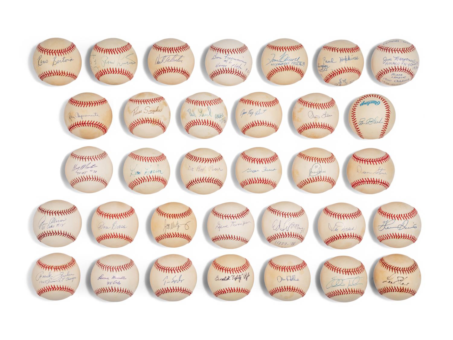 Bases Loaded Signed Autograph Baseball Group No. 48