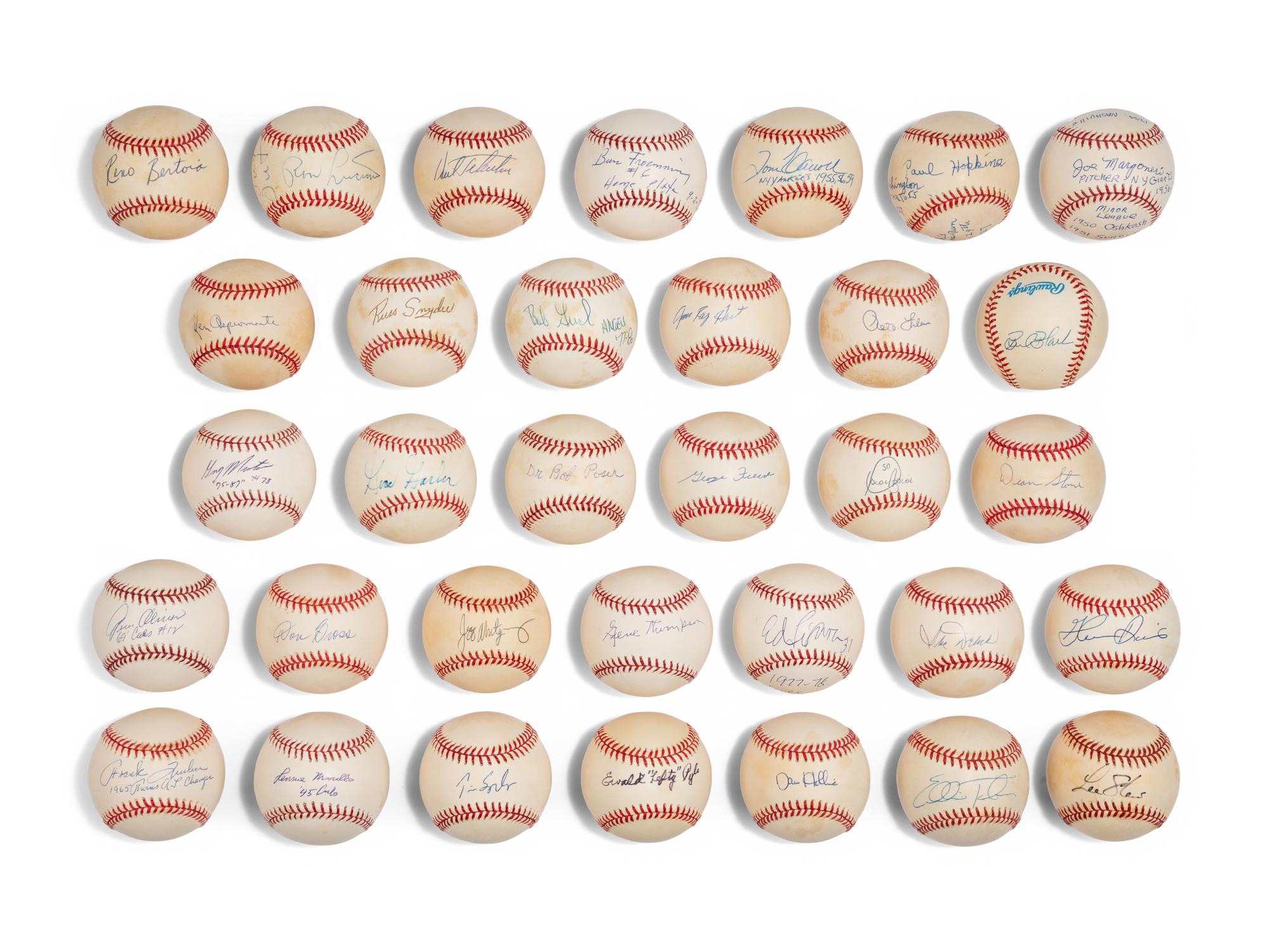 Bases Loaded Signed Autograph Baseball Group No. 48