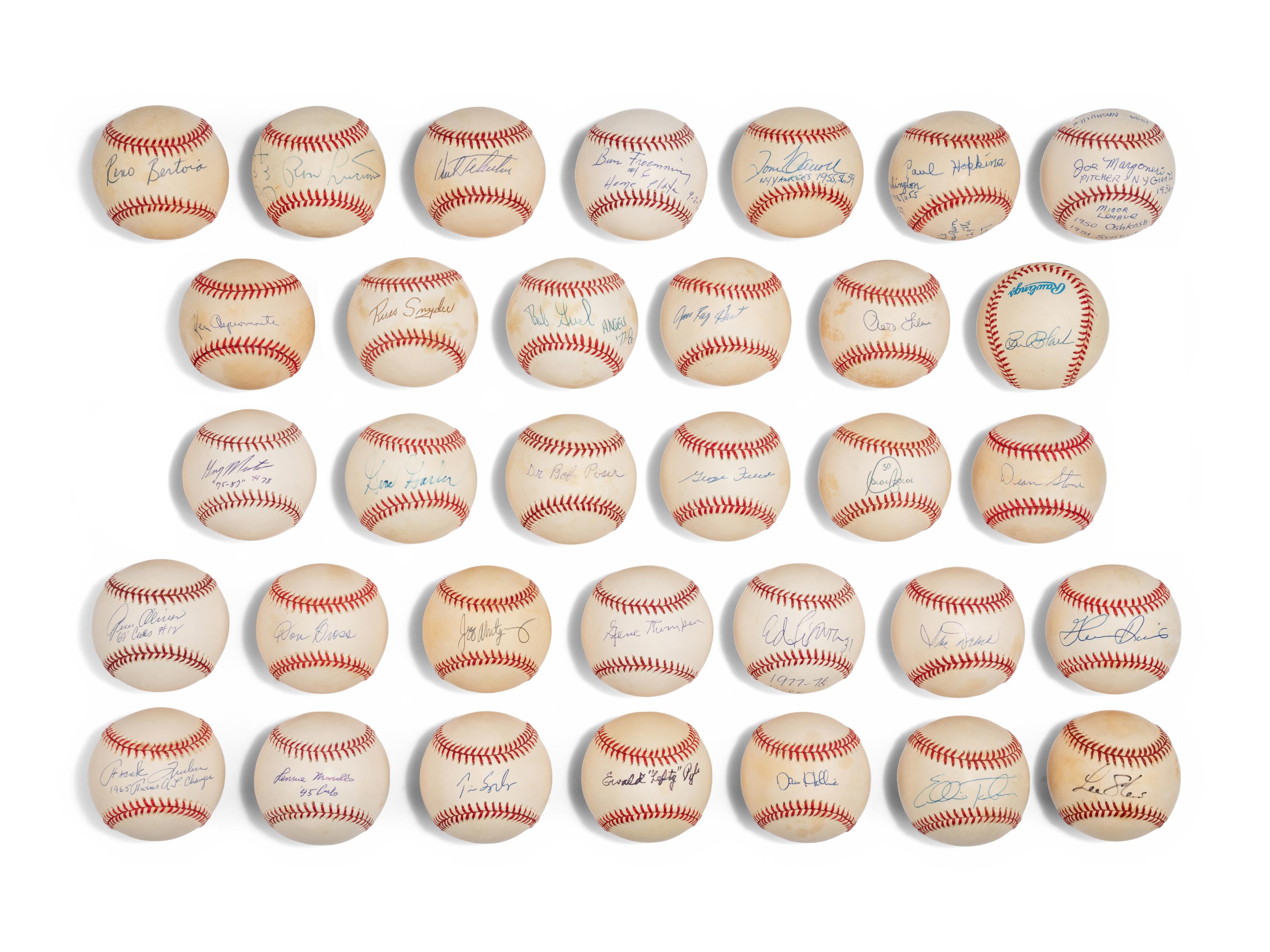 Bases Loaded Signed Autograph Baseball Group No. 48