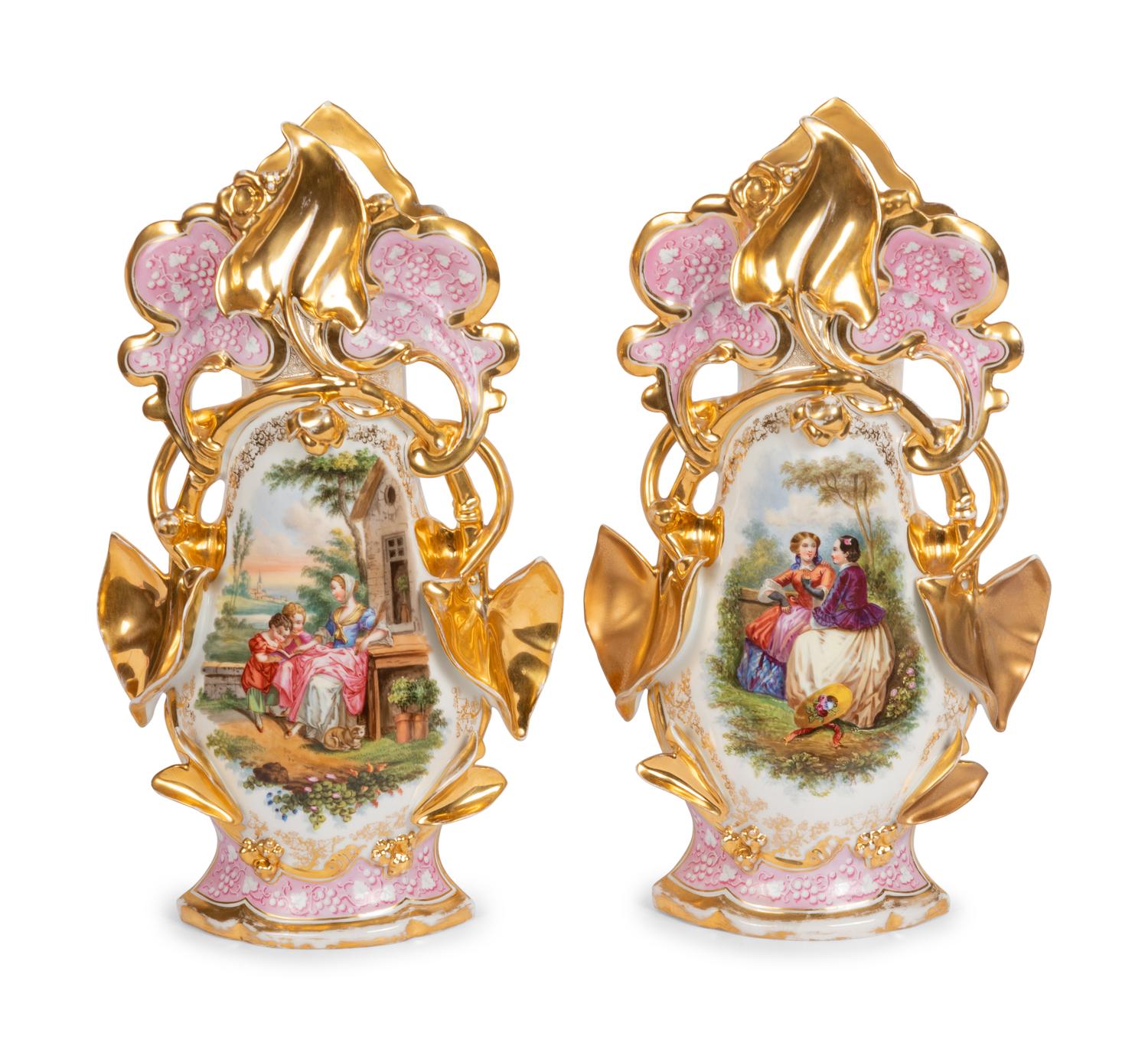 A Pair of Paris Porcelain Vases