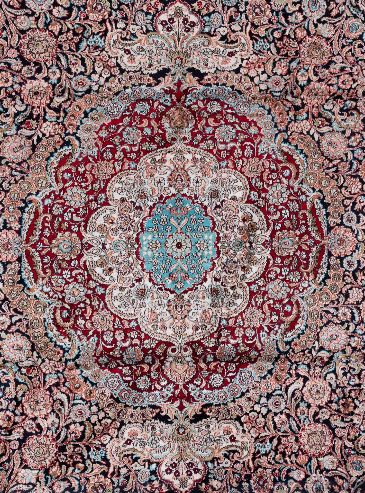 A Tabriz Silk Rug