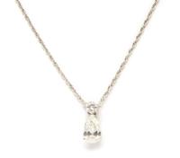A White Gold and Diamond Pendant Necklace, 1.00 dwts.