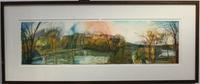 Barrett Richmond, (20th century), Forest and Water Scene (triptych)