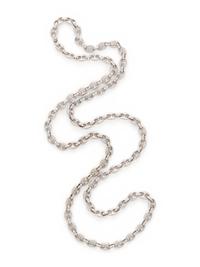 VAN CLEEF & ARPELS, WHITE GOLD LONG CHAIN NECKLACE