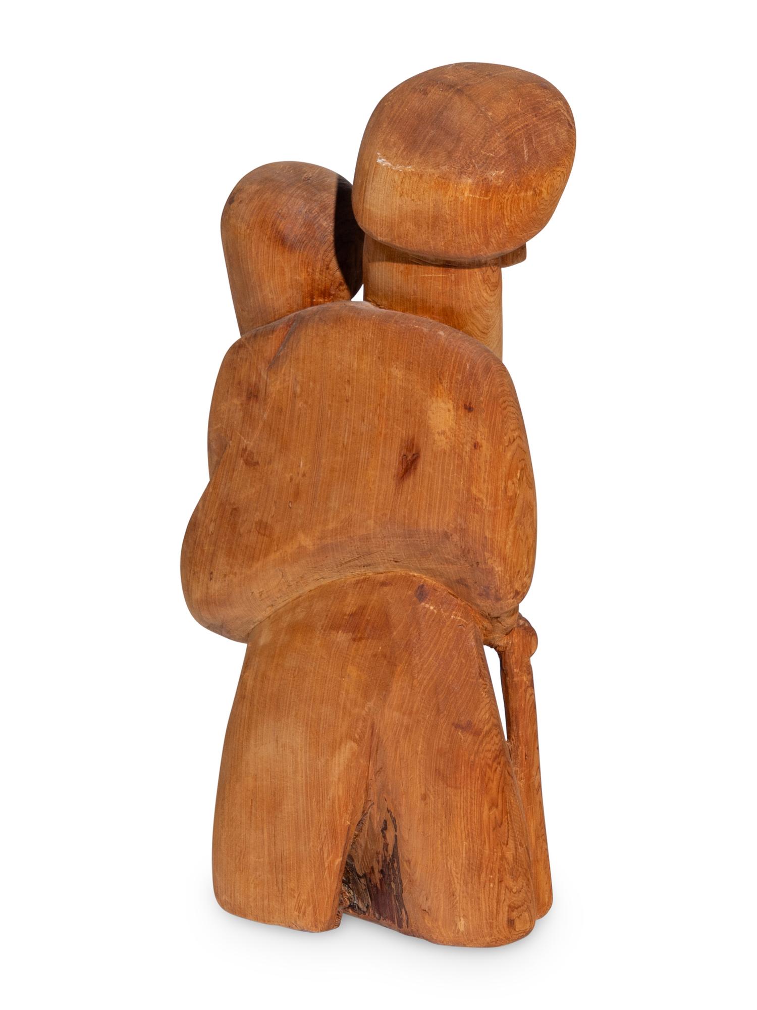 Untitled Wood Sculpture, Saint Joseph and Jesus