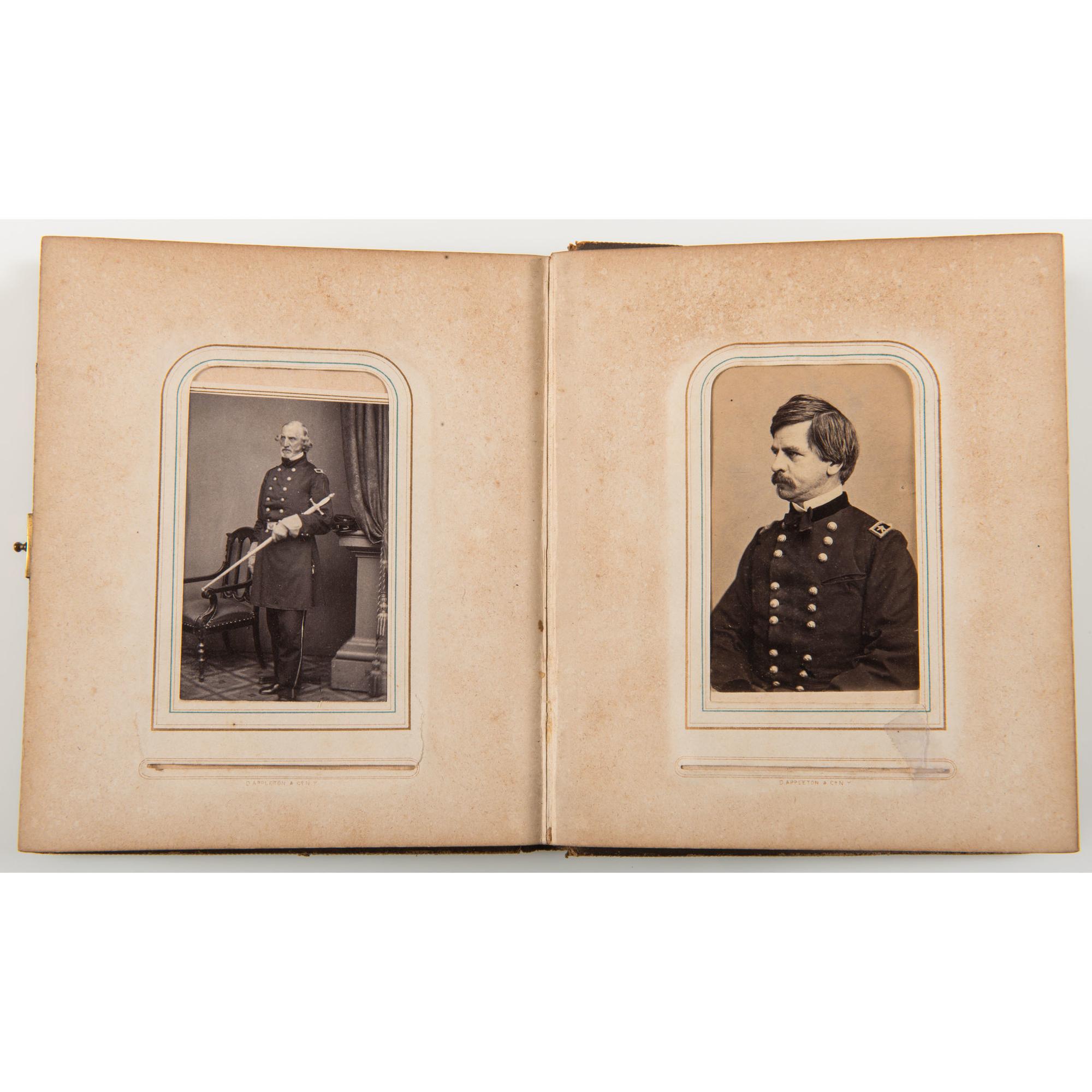 Civil War CDV Album of Union Generals, Most by Brady/Anthony