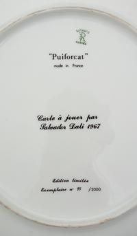 A Set of Five Limoges Porcelain "Puiforcat" Plates After Salvador Dali