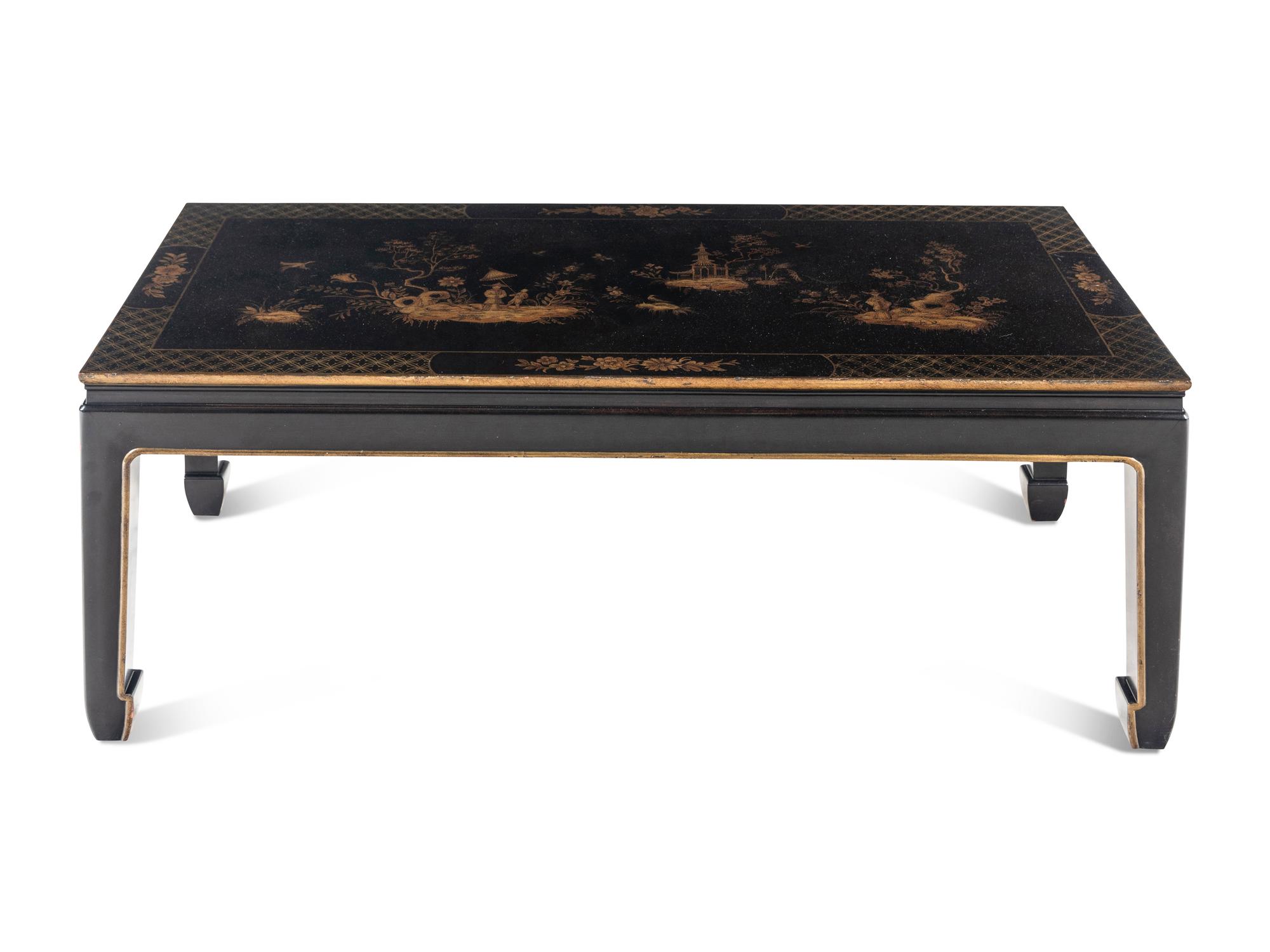 A Chinese Style Lacquered Low Table