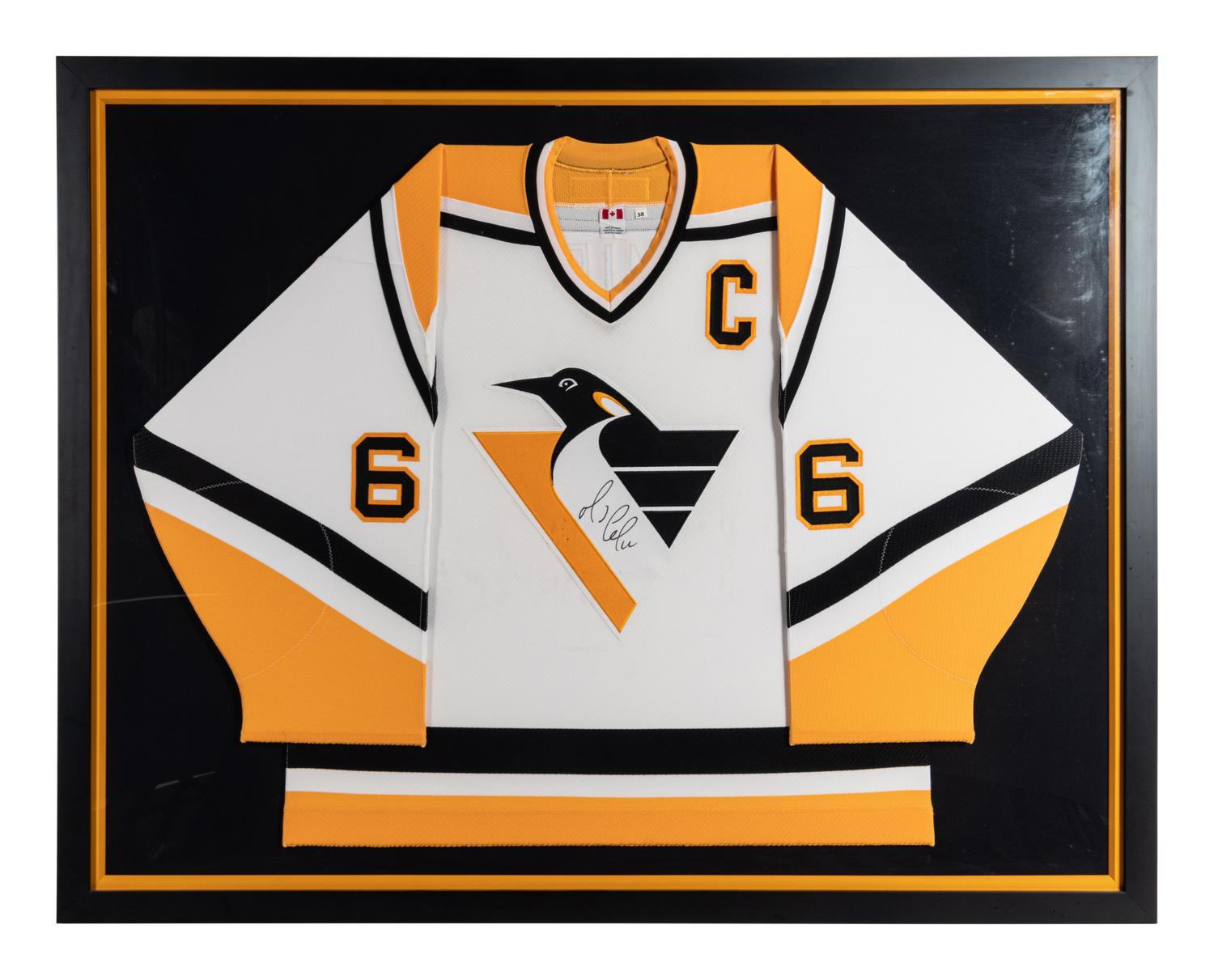 A Mario Lemieux Personally Gifted Signed Autograph Pittsburgh Penguins Hockey Jersey,