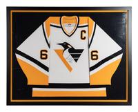 A Mario Lemieux Personally Gifted Signed Autograph Pittsburgh Penguins Hockey Jersey,