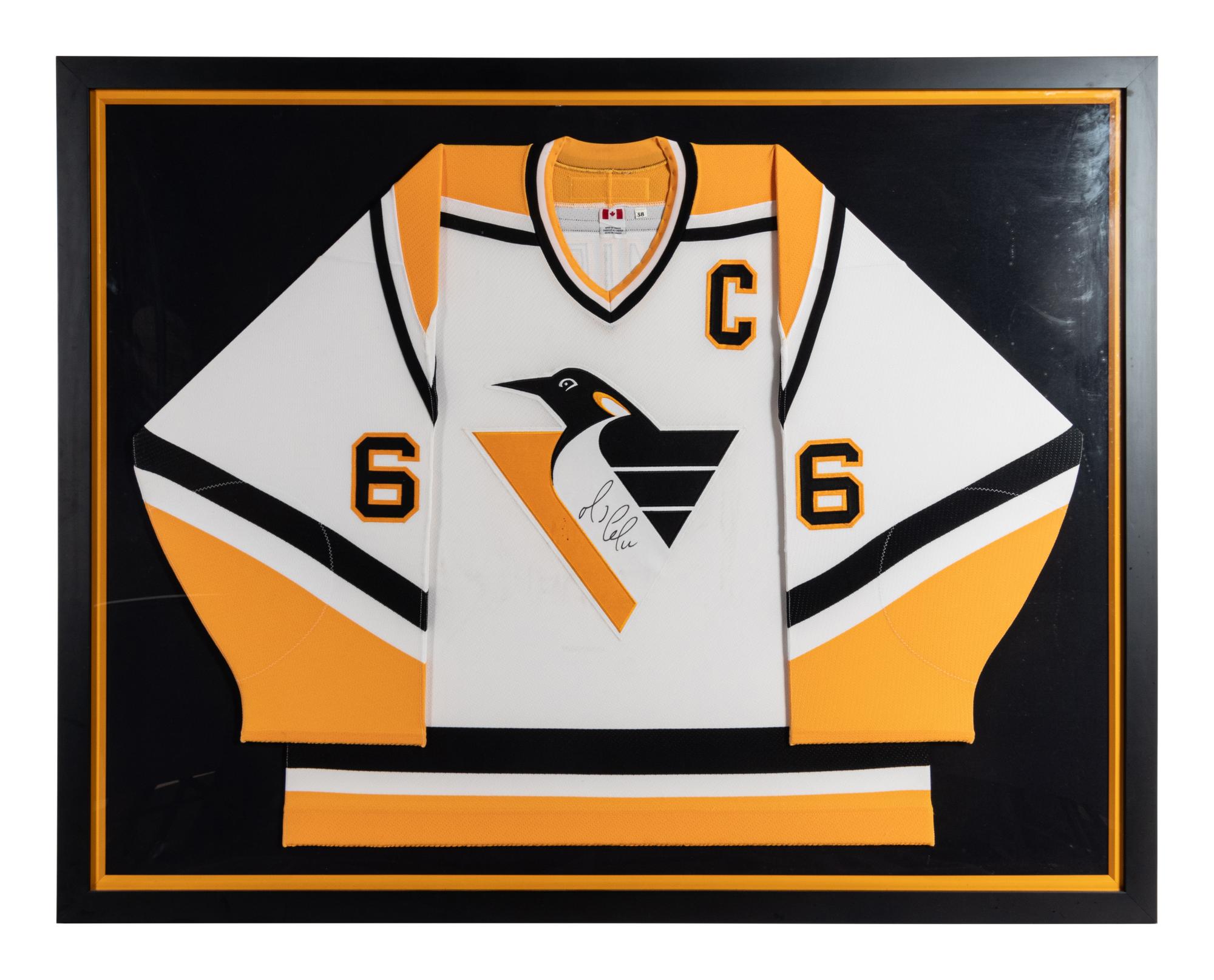 A Mario Lemieux Personally Gifted Signed Autograph Pittsburgh Penguins Hockey Jersey,