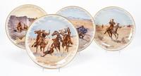 Four Gorham Porcelain Collector's Plates Diameter 12 1/2 inches.
