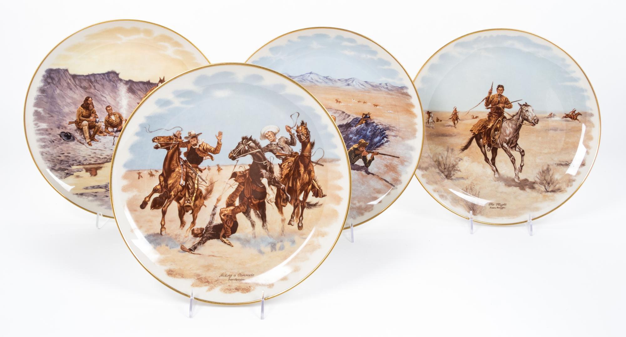Four Gorham Porcelain Collector's Plates Diameter 12 1/2 inches.