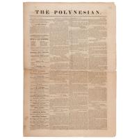 [HAWAII - MISSIONARIES] -- [WHITNEY, Samuel (1793-1845)]. The Polynesian . Vol. II, No. XXXII. Honolulu: Hawaiian Government, 27 December 1845.