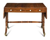 A Regency Style Rosewood Bone-Inlaid Sofa Table