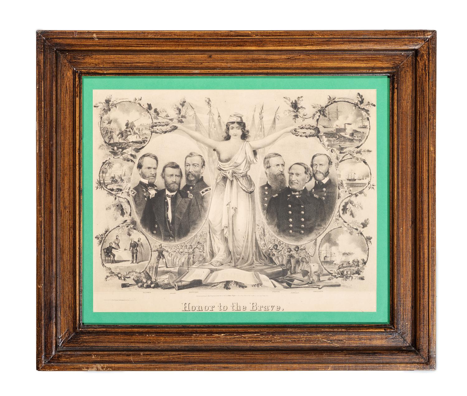 [CIVIL WAR]. VOIGHT, Henry, artist. Chr. KIMMEL & FORSTER, lithographers. Honor to the Brave.