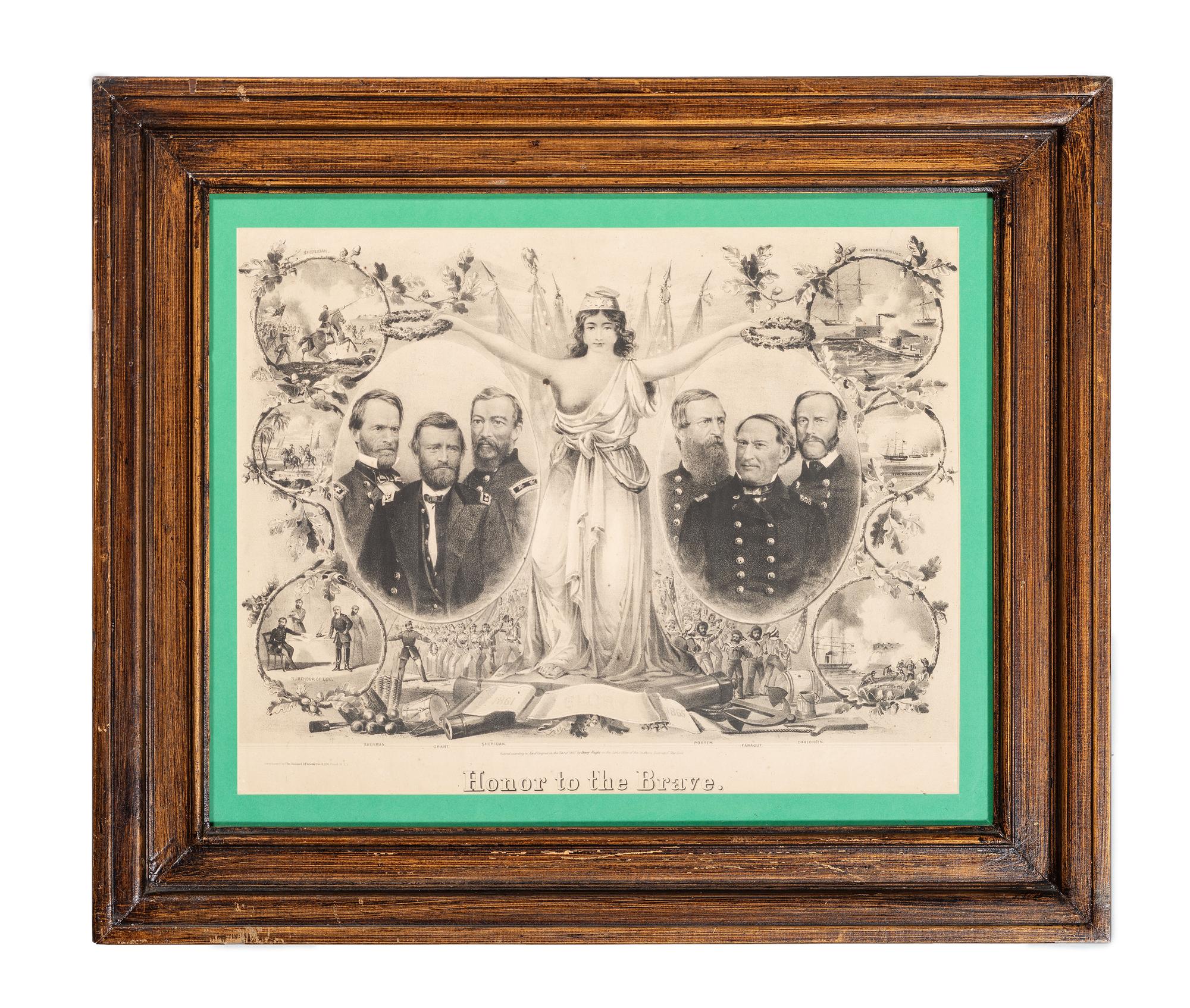 [CIVIL WAR]. VOIGHT, Henry, artist. Chr. KIMMEL & FORSTER, lithographers. Honor to the Brave.