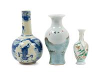 Three Chinese Porcelain Vases
