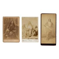 W.R. Cross (American, 1839-1907) — Three Photographs of Native American Subjects