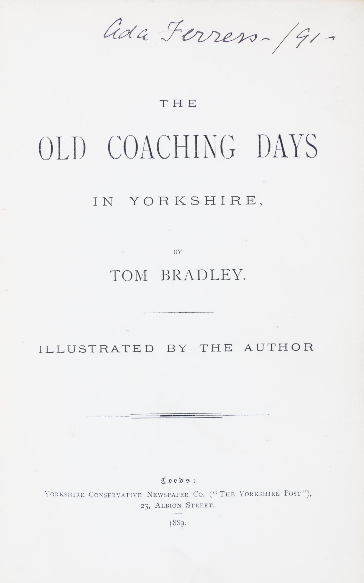 (STAGE COACHING). A group of 6 19th-century works.