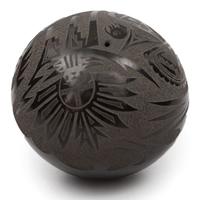 Sgraffito Blackware Seed Jar