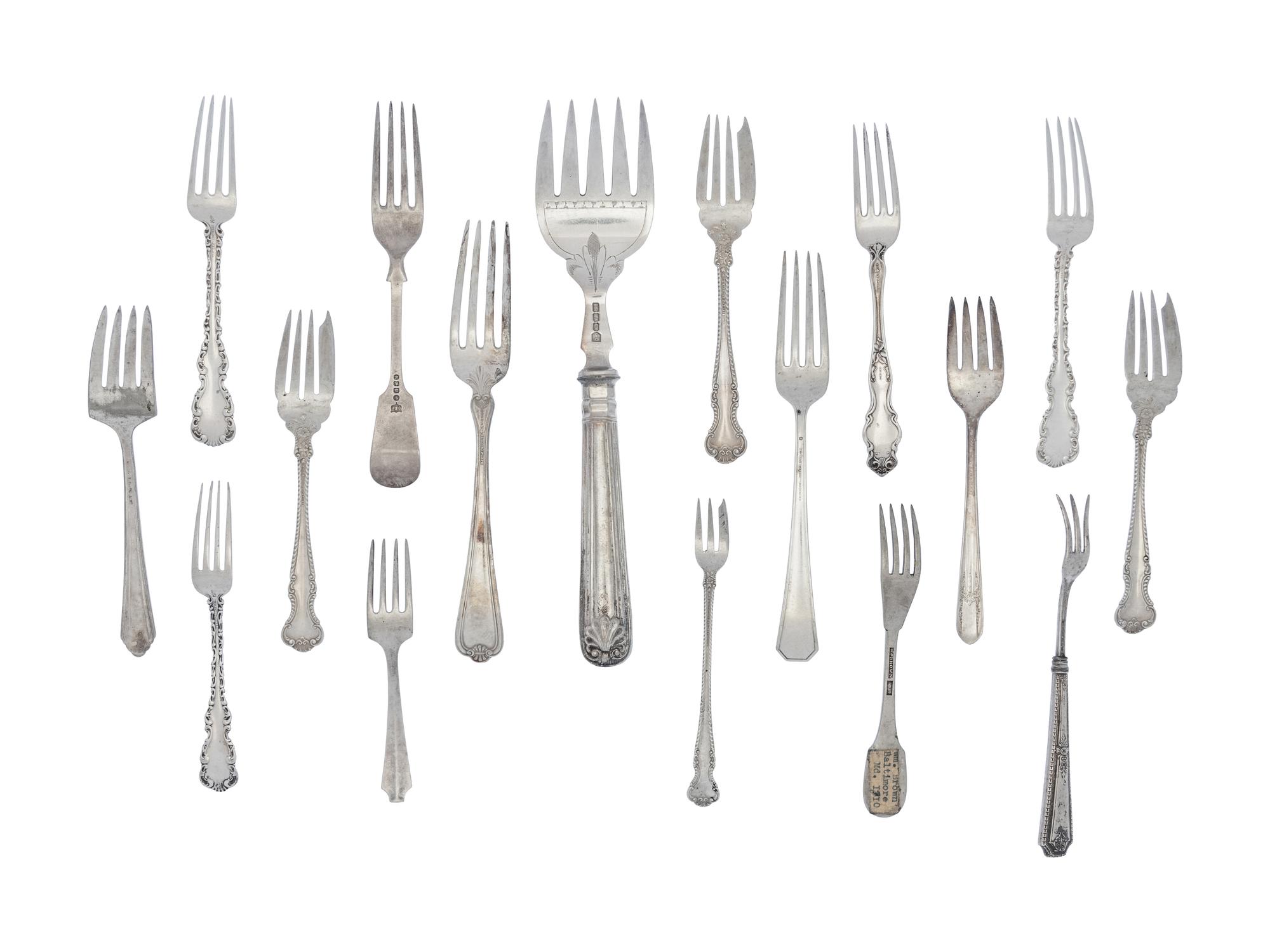 A Collection of American Silver Forks