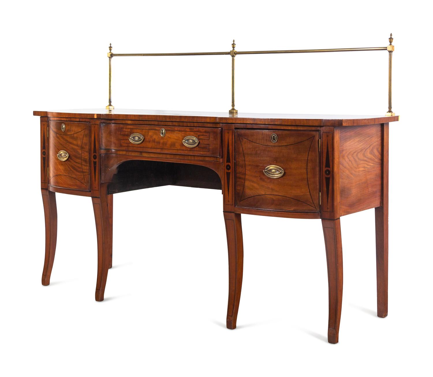 An Irish Regency Inlaid Mahogany Sideboard