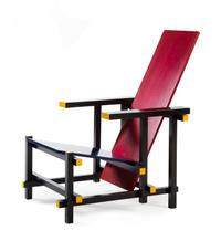 Gerrit Rietveld (Dutch, 1888-1964), CASSINA, c. 1980; designed in 1917, Red and Blue chair