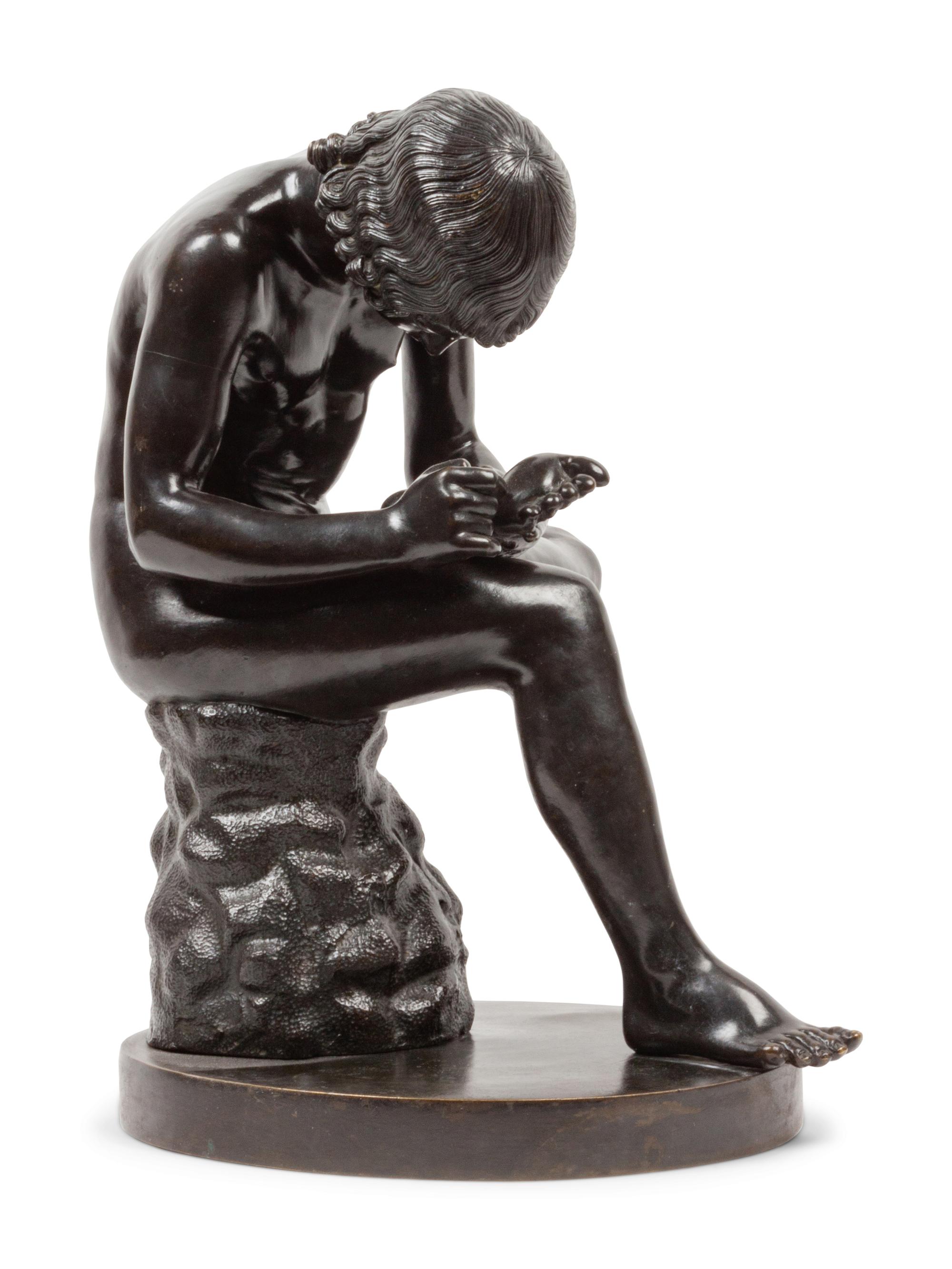 A Large Continental Bronze Spinario
