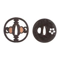Lot of Two Japanese Iron Sukashi Tsubas