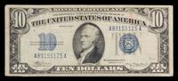 A United States 1934A $10 Silver Certificate