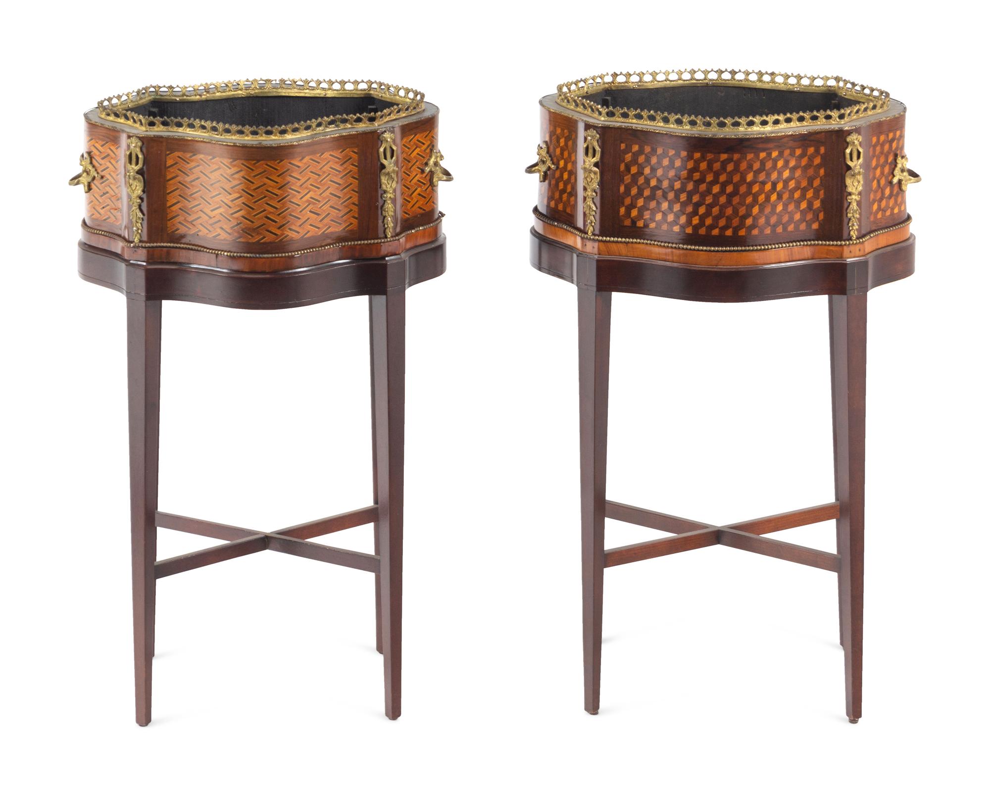 A Pair of Napoleon III Style Jardinières and Stands