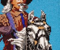 Beaded Leather Wallet, Buffalo Bill