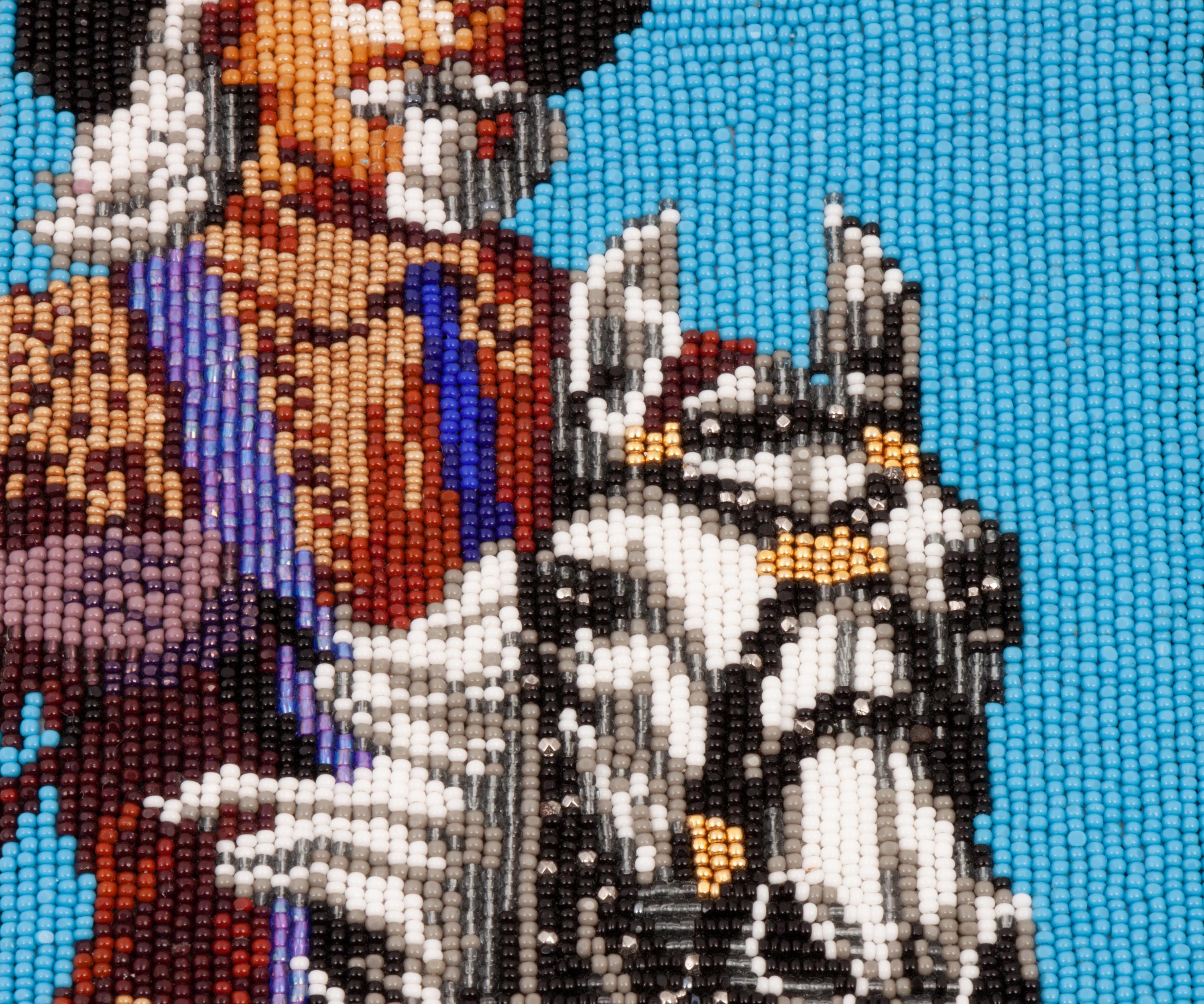 Beaded Leather Wallet, Buffalo Bill
