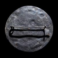 A Viking or Anglo-Saxon Silver and Gold Disk Brooch
