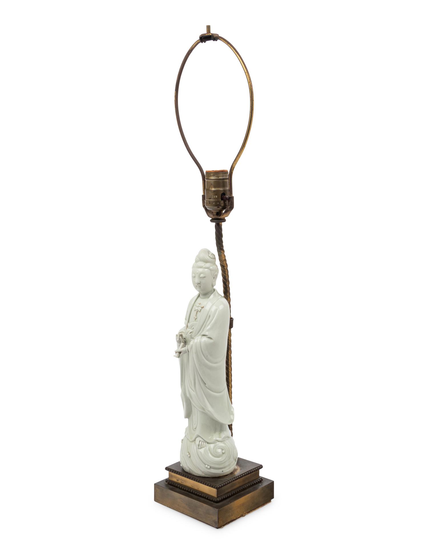 A Chinese Blanc-de-Chine Figure of Guanyin