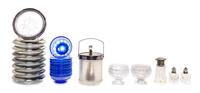 A Collection of Cut Glass Articles Diameter of widest 3 1/2 inches.
